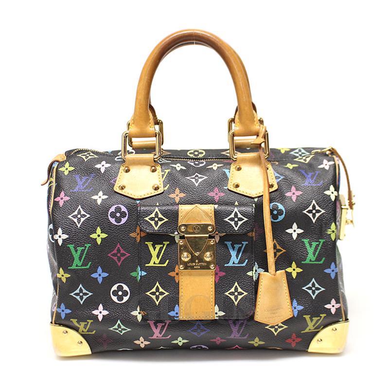 Louis Vuitton(루이비통) M92642 모노그램 멀티 컬러 블랙 스피디 30토트백