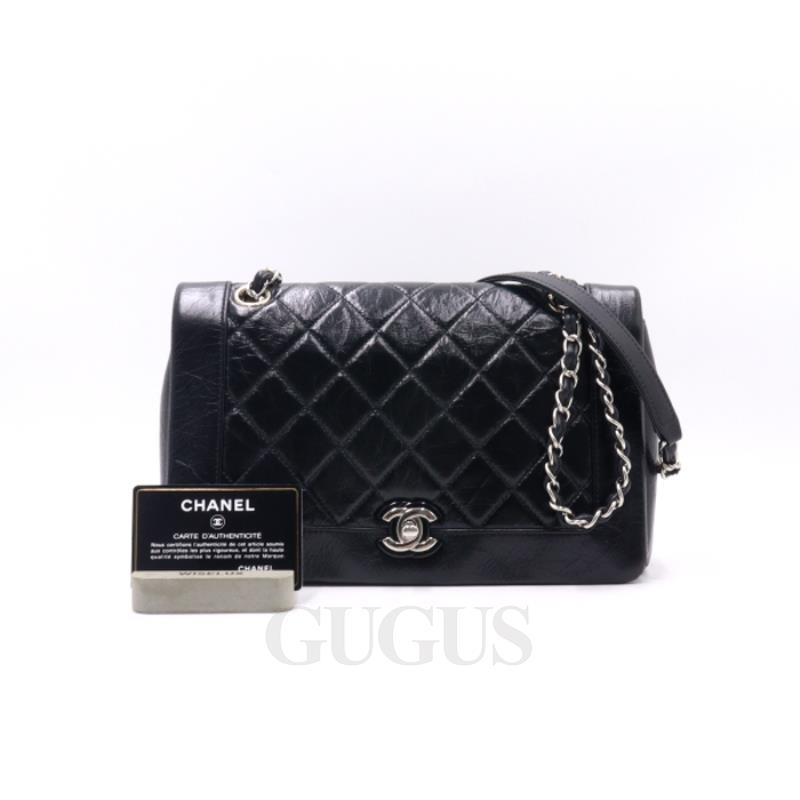 Chanel(샤넬) A57602 CRUMPLED 카프스킨 퀼팅플랩 CC로고 은장체인 숄더백