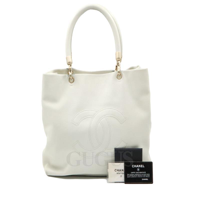 Chanel(샤넬) A22381아이보리 카프스킨 CC로고 숄더백 (8번대)