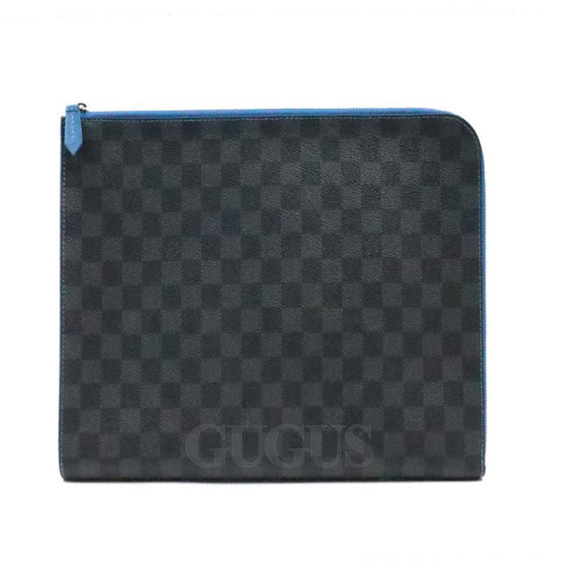 Louis Vuitton(루이비통) N64032 다미에 그라파이트 캔버스 블루 포쉐트 주르