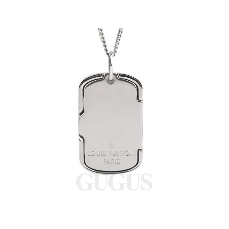 Authenticated Used Louis Vuitton LOUIS VUITTON locket necklace monogram  M62484 pendant men's silver 