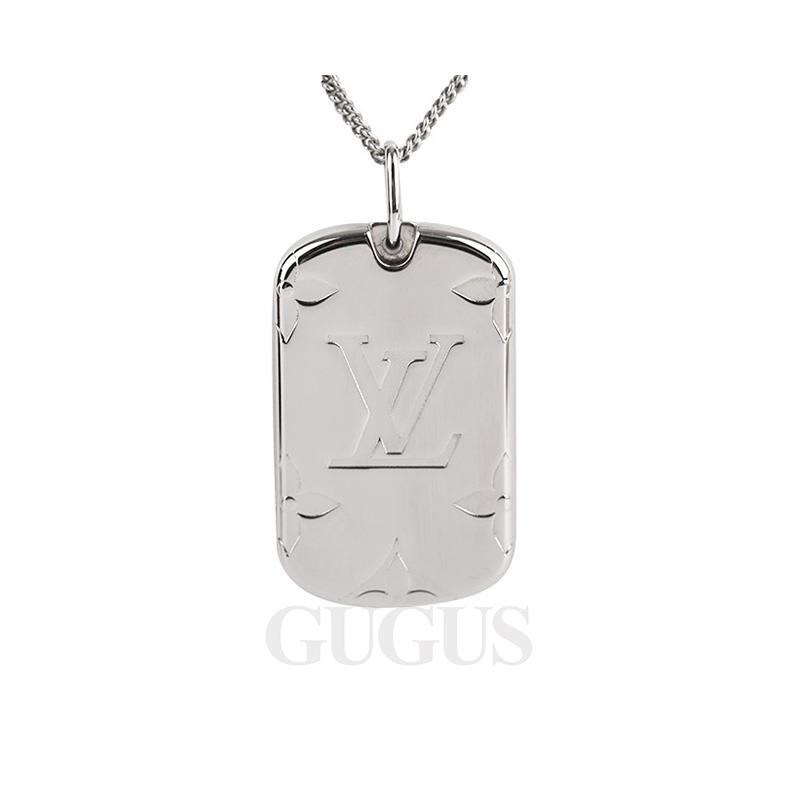 Authenticated Used Louis Vuitton LOUIS VUITTON locket necklace monogram  M62484 pendant men's silver 