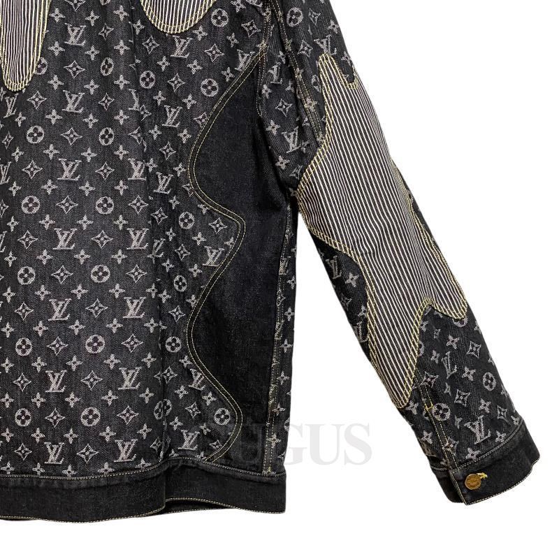 Louis Vuitton x Nigo Monogram Crazy Denim Workwear Jacket 'Black' - 1A9GEF
