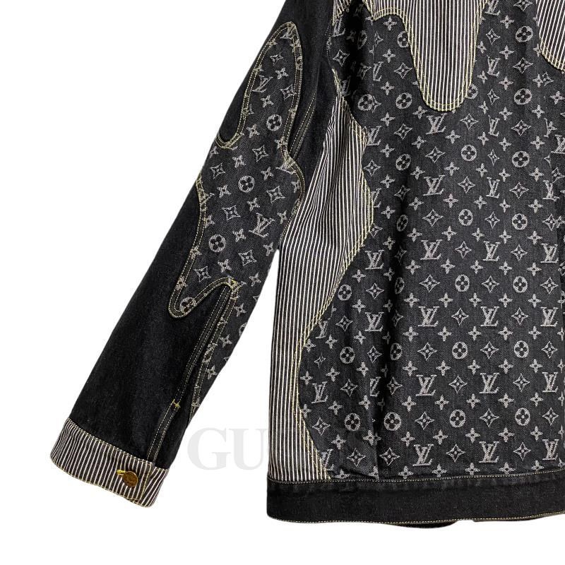 Louis Vuitton x Nigo Monogram Crazy Denim Workwear Jacket 'Black' - 1A9GEF