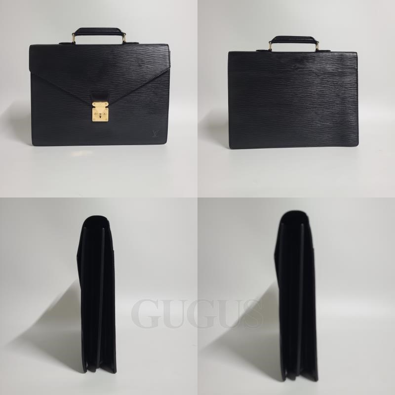 LOUIS VUITTON Business bag M54412 Cerviet ambassador Epi Leather black –